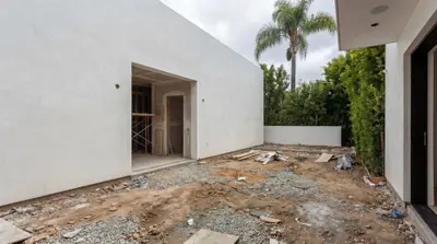 BEFORE - Compact backyard, Beverly Hills