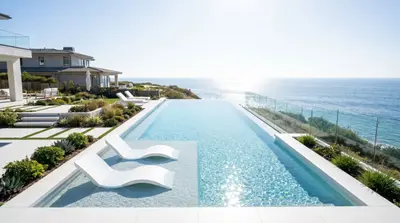 AFTER - Freeform pool with raised spa, Malibu
